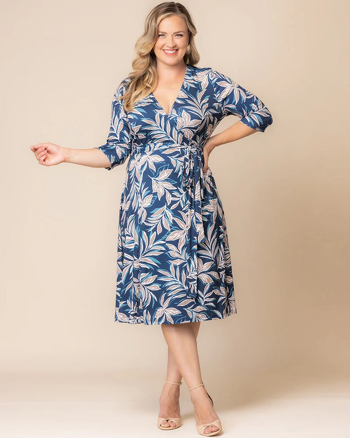 Signature Print Wrap Dress