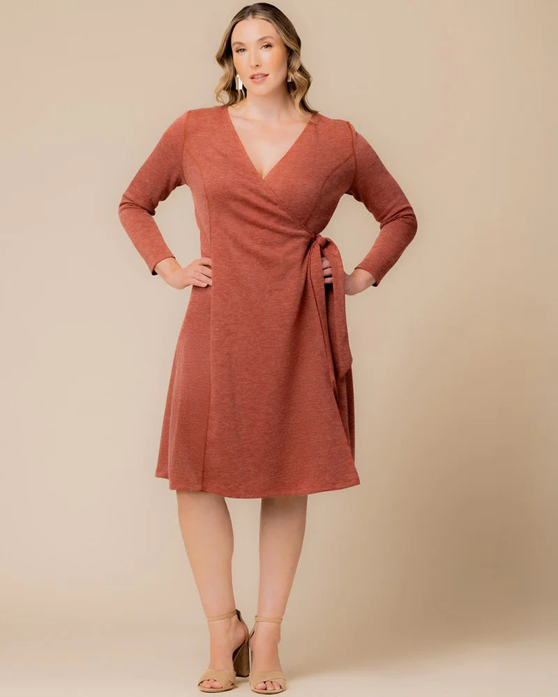 London Sweater Knit Wrap Dress - Sale!
