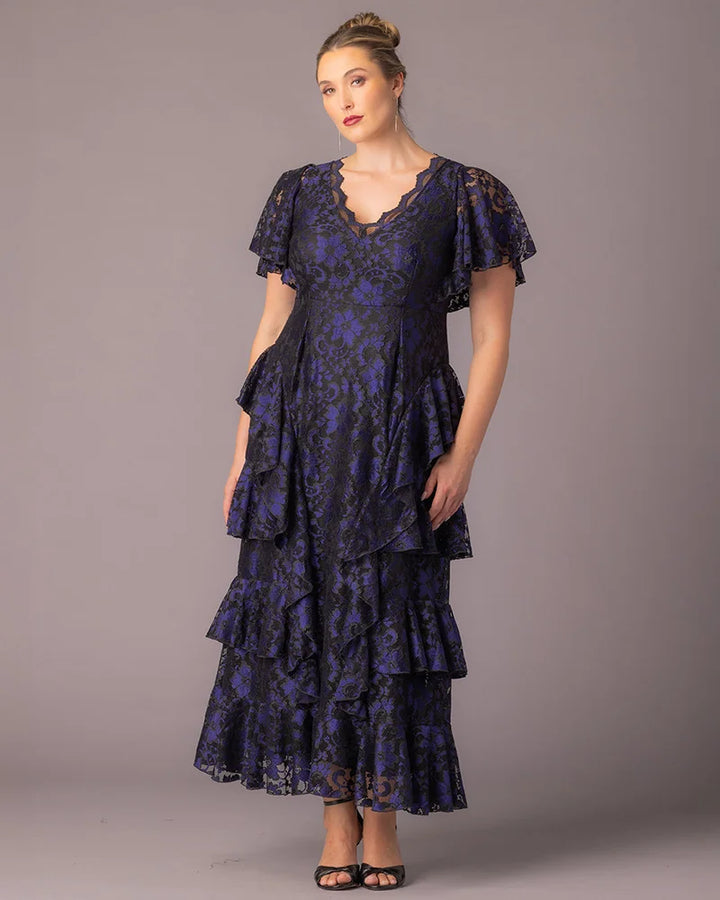 Mon Ange Tiered Lace Evening Gown - Sale!