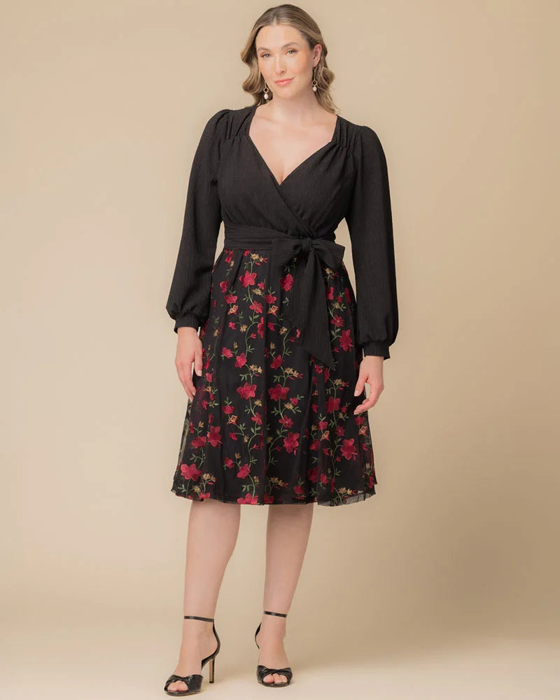 Chelsea Embroidered Midi Cocktail Dress - Sale!