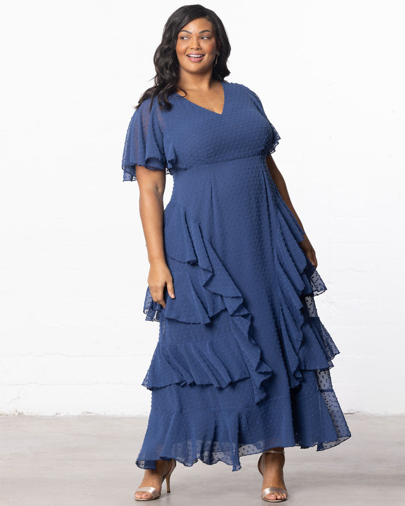 Delete - Tour de Flounce Chiffon Evening Gown - Sale!