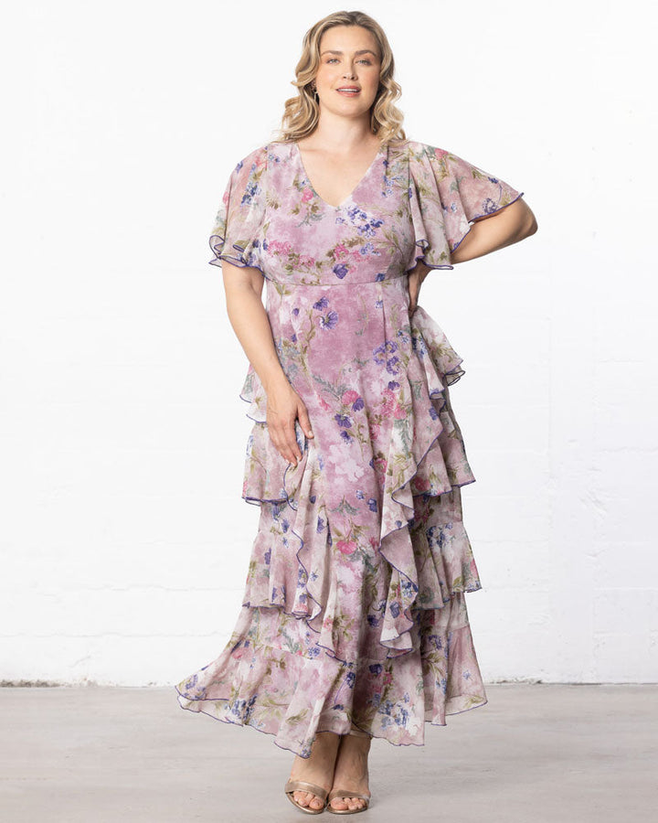 Delete - Tour de Flounce Chiffon Evening Gown - Sale!
