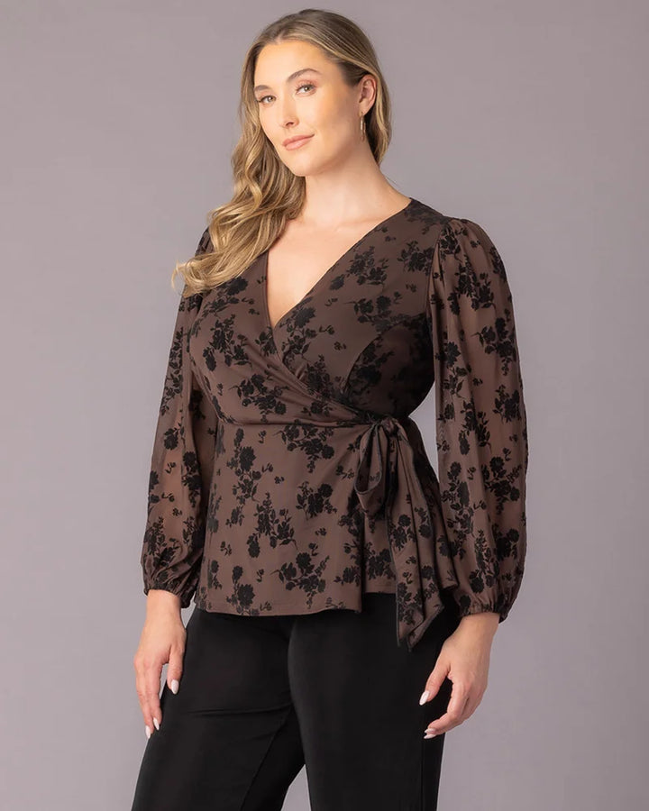 DELETE|Alissa Long Sleeve Wrap Top