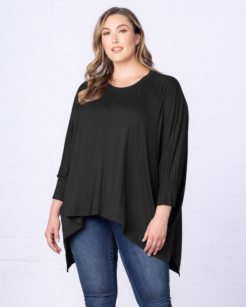 Long Sleeved Hi-Lo Cape Tunic Top - Sale!
