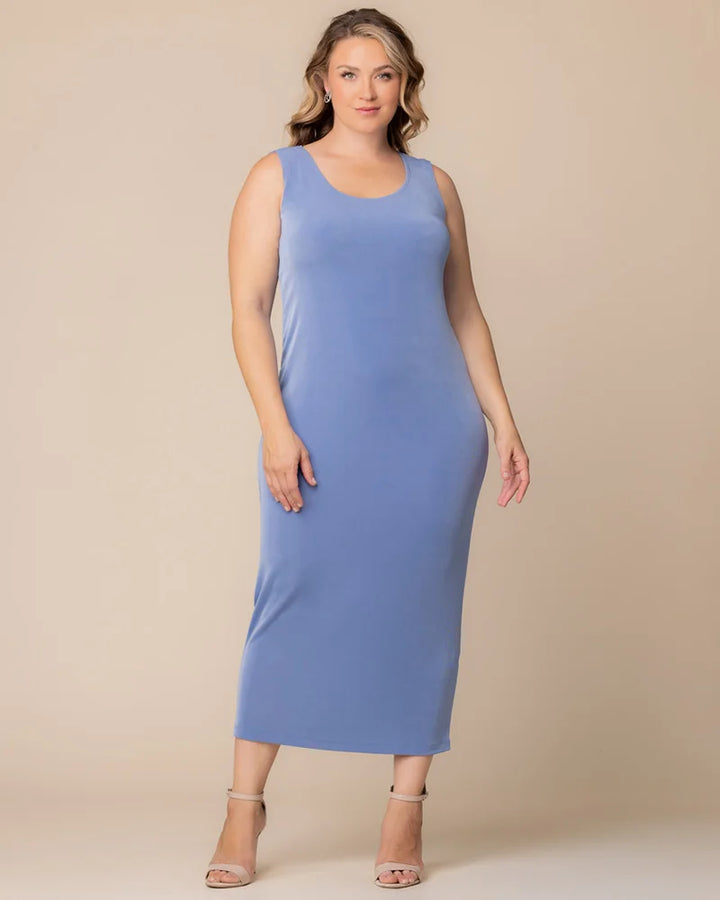 Classic Silky Sleeveless Maxi Tank Dress by Vikki Vi