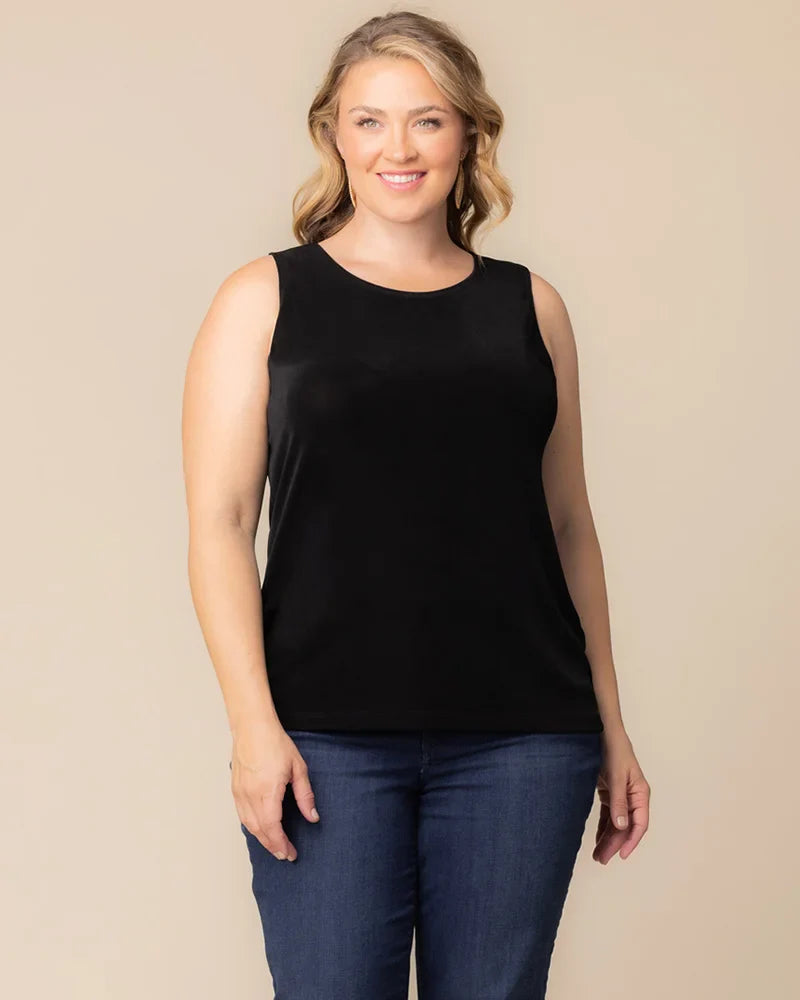 Classic Silky Sleeveless Tank Top by Vikki Vi