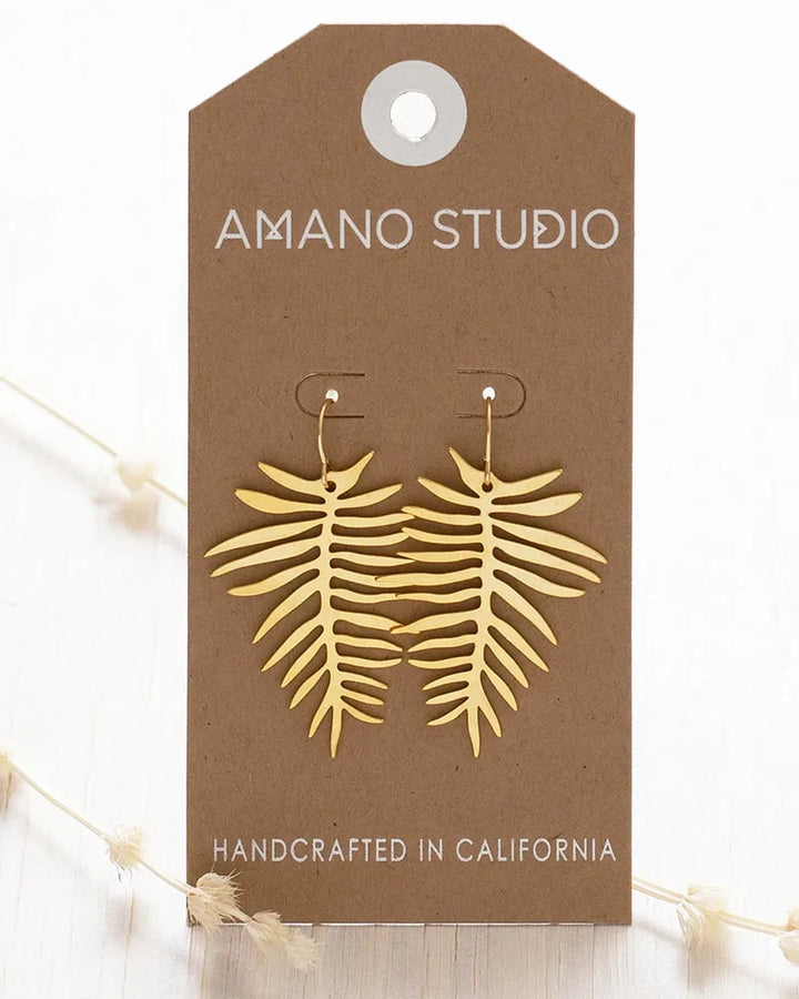 Areca Palm Drop Earrings