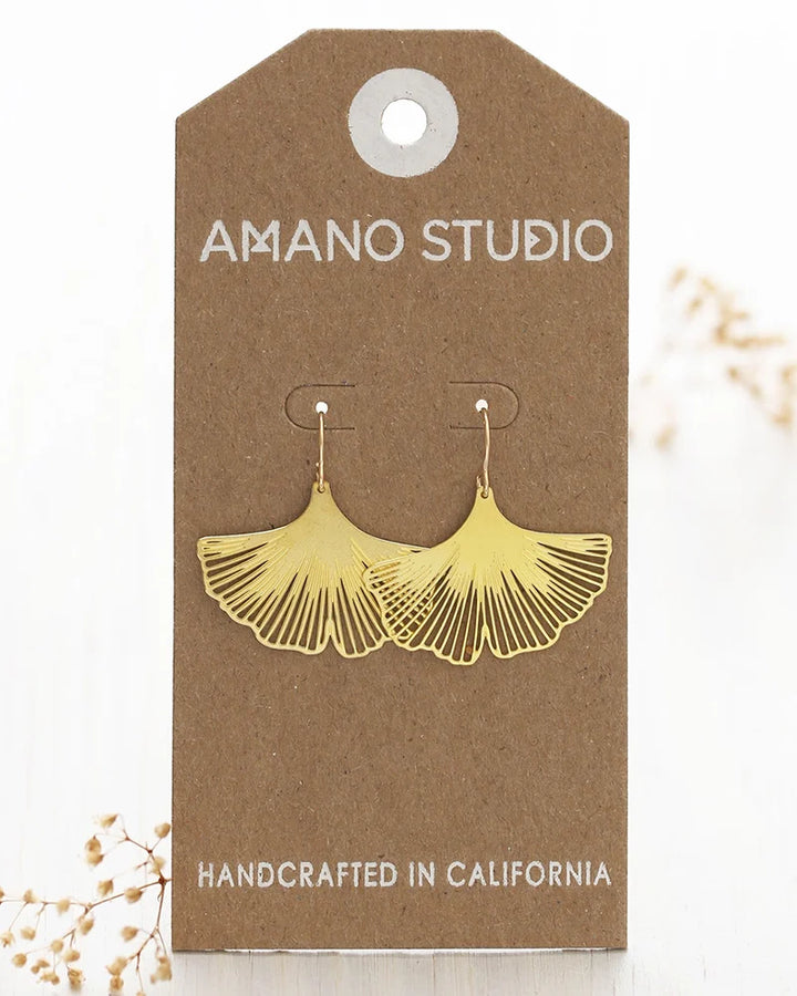 Ginkgo Leaf Earrings