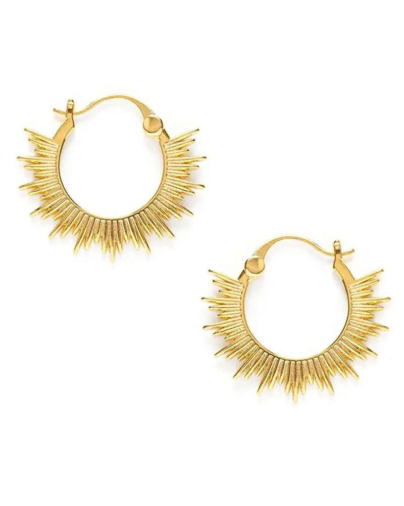 Sunburst Hoop Earrings