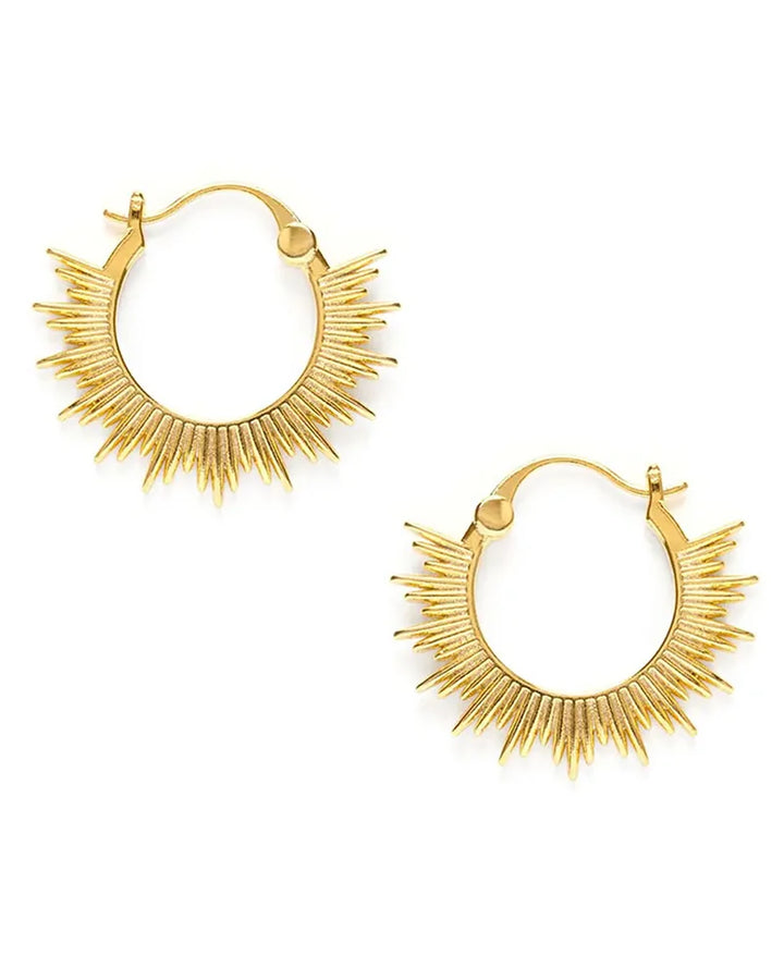 Sunburst Hoop Earrings