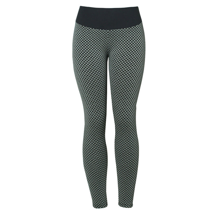 Woman in textured seamless leggings