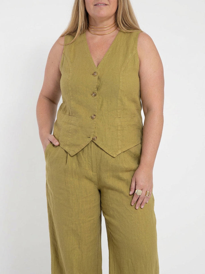 Seraphina  Co-ord Set Elegant Two-Piece With Waistcoat &amp; Pants Wide-Leg