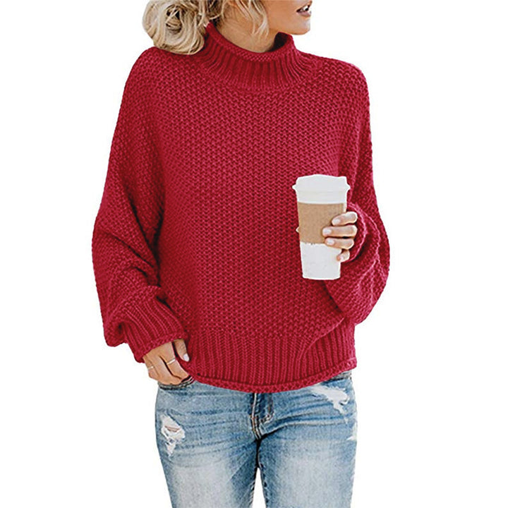 Chunky Turtleneck Sweater with Long Sleeves