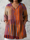 Alma | Long Blouse with V-Neck