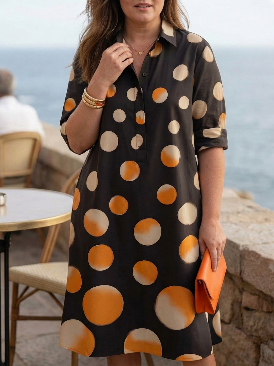 Anas | Sunset Dot Dress