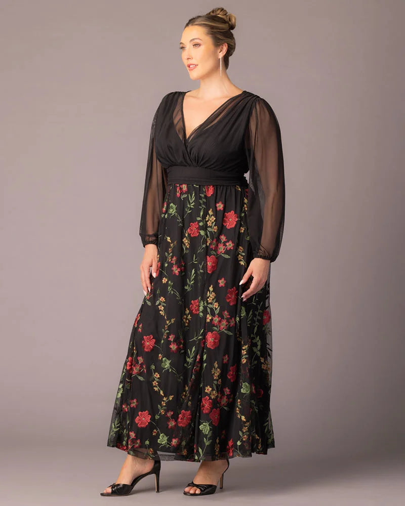 Isabella Embroidered Mesh Gown - Sale!