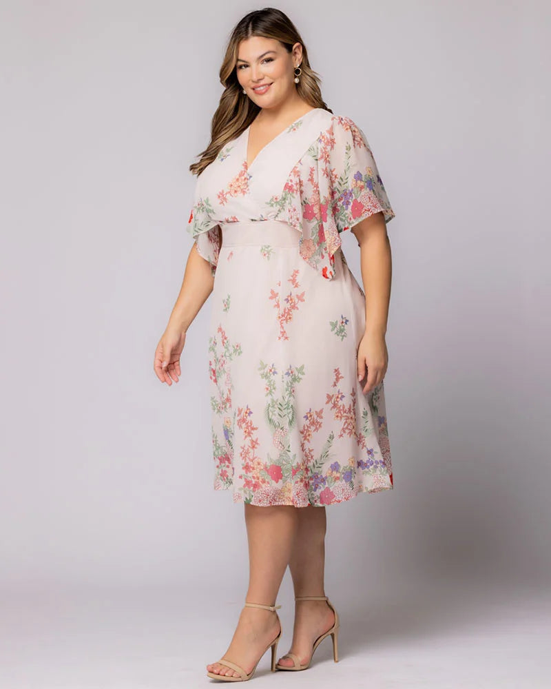 Breezy Border Print Cocktail Dress