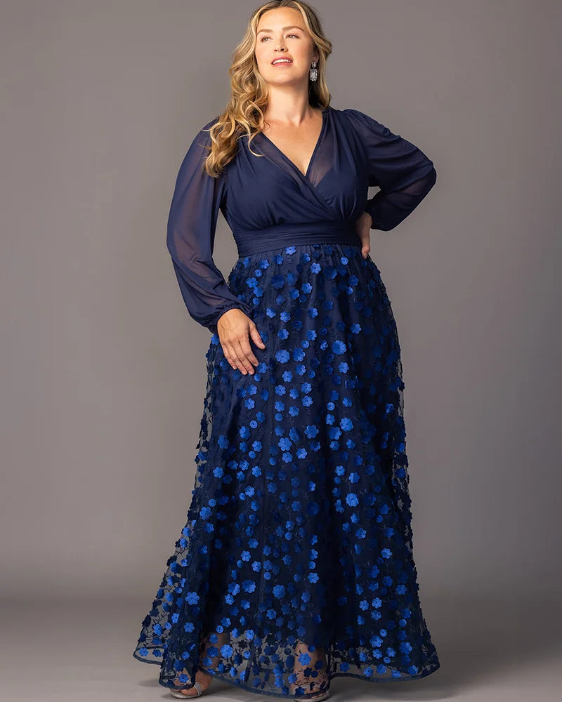 Blossoming Beauty Mesh Evening Gown