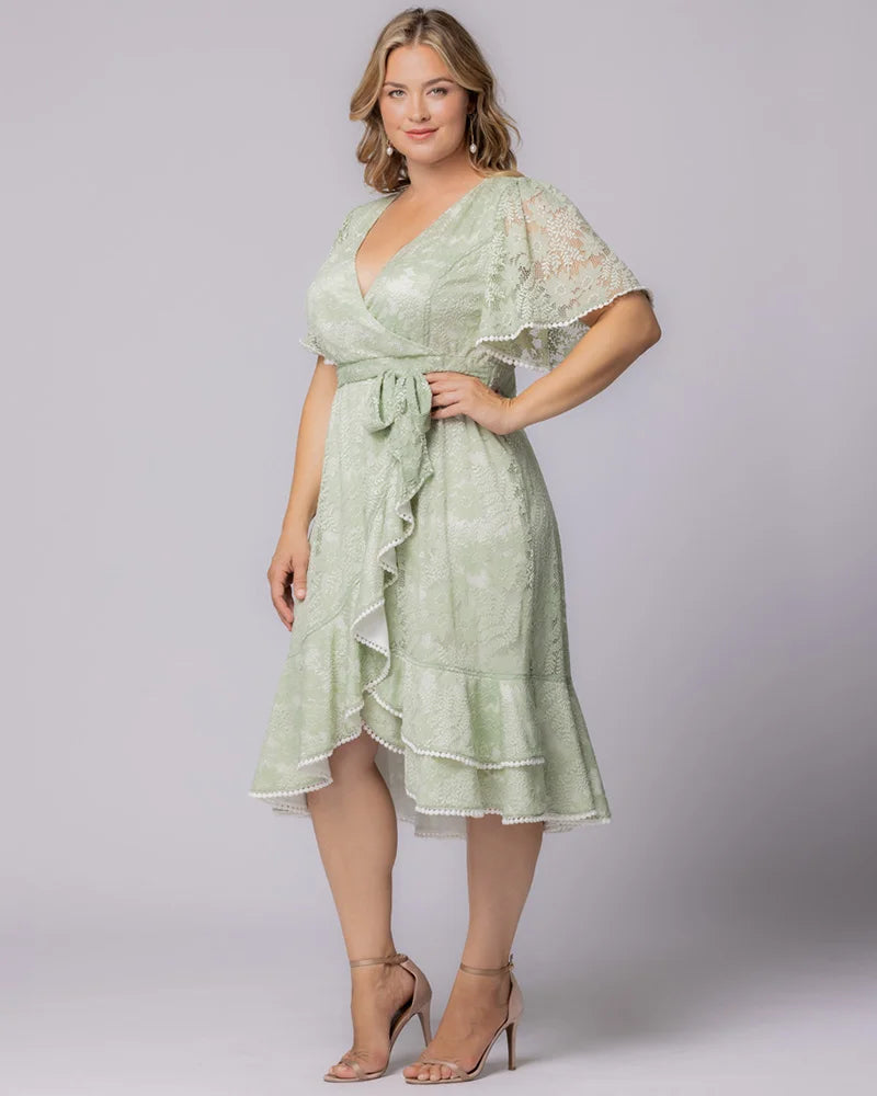 Palermo Lace Faux Wrap Cocktail Dress - Sale!