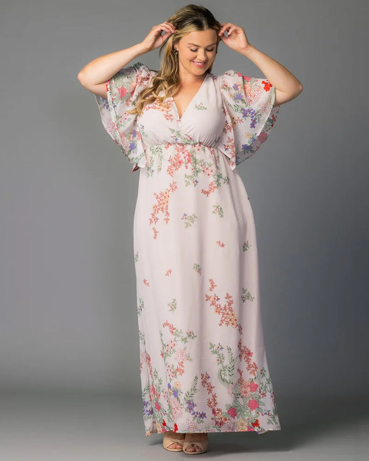 Catalina Border Print Gown