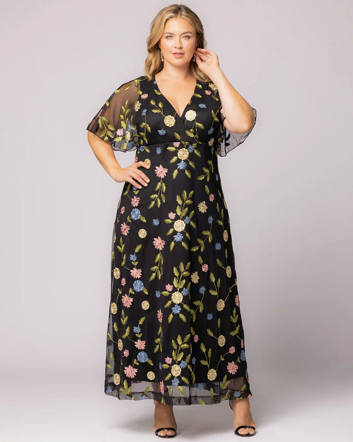 Embroidered Elegance Evening Gown - Sale!