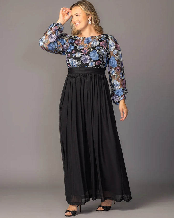 Delete - Eternal Embroidered Bodice Evening Gown