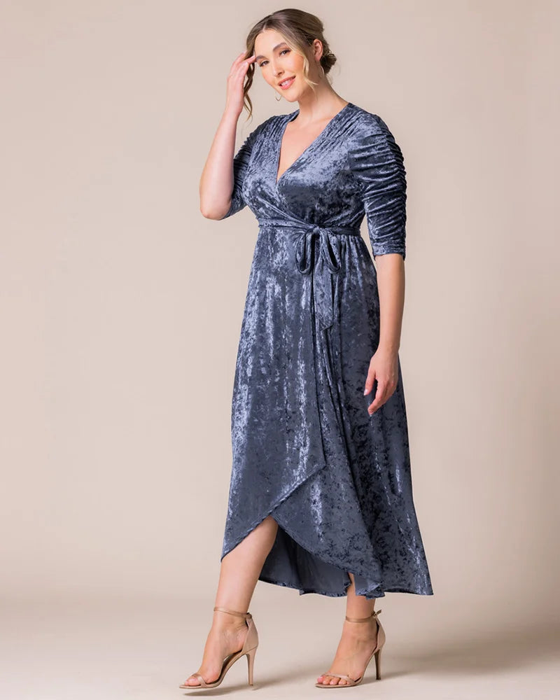 Cara Velvet Wrap Gown - Sale!