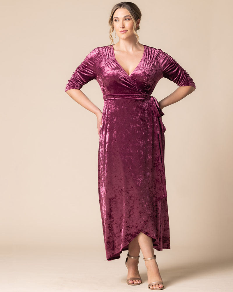 Cara Velvet Wrap Gown - Sale!