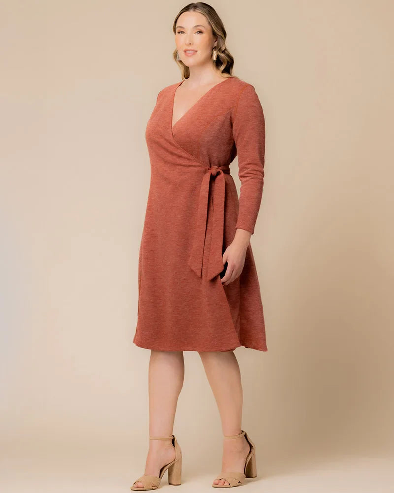 London Sweater Knit Wrap Dress - Sale!