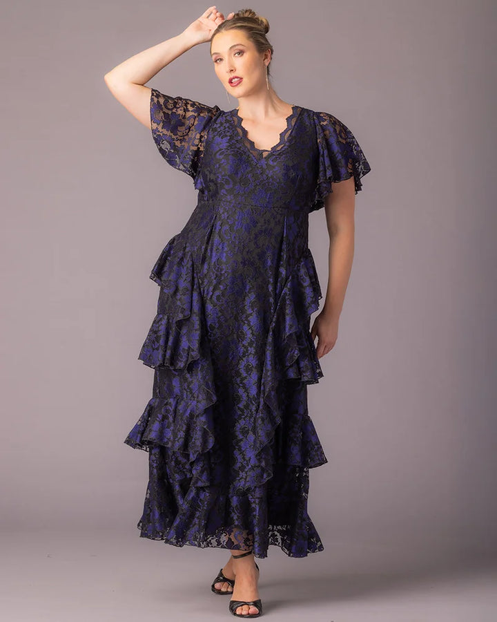 Mon Ange Tiered Lace Evening Gown - Sale!