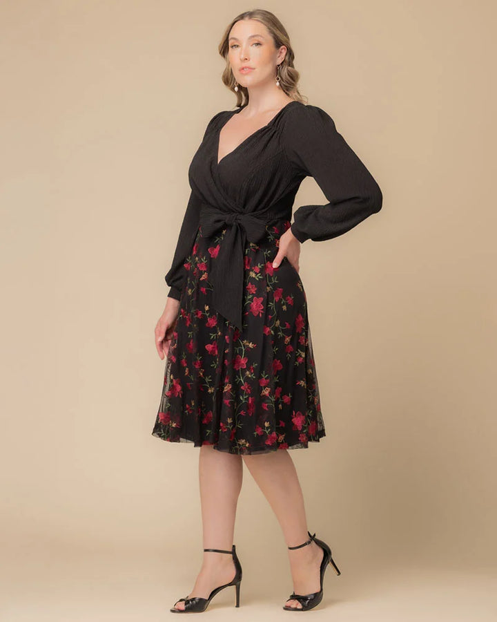 Chelsea Embroidered Midi Cocktail Dress - Sale!