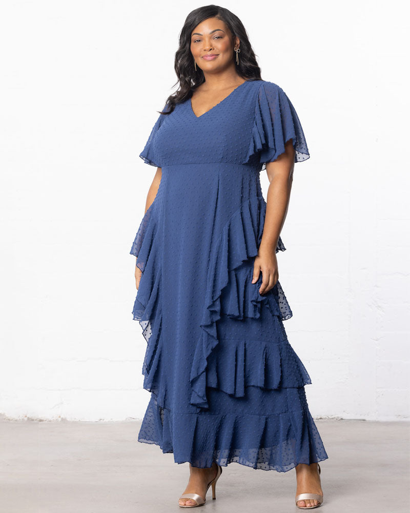 Delete - Tour de Flounce Chiffon Evening Gown - Sale!