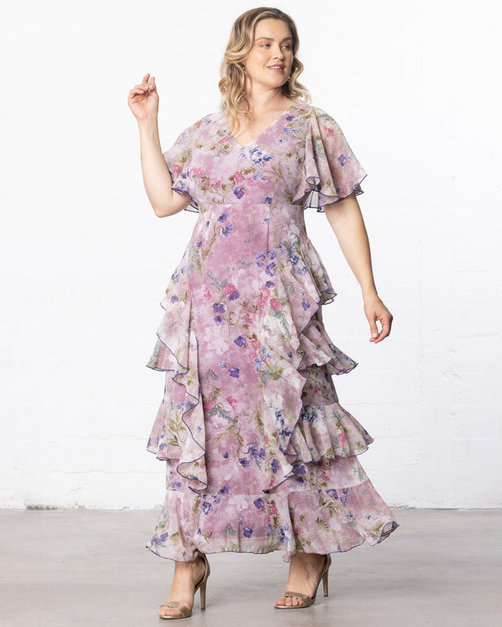 Delete - Tour de Flounce Chiffon Evening Gown - Sale!