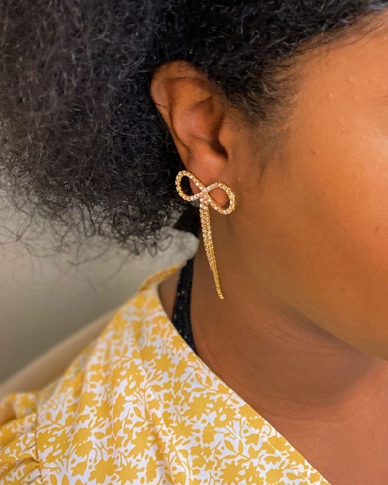 Adorable Shine Bow Earrings