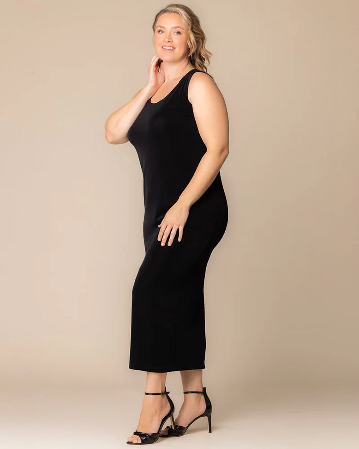Classic Silky Sleeveless Maxi Tank Dress by Vikki Vi