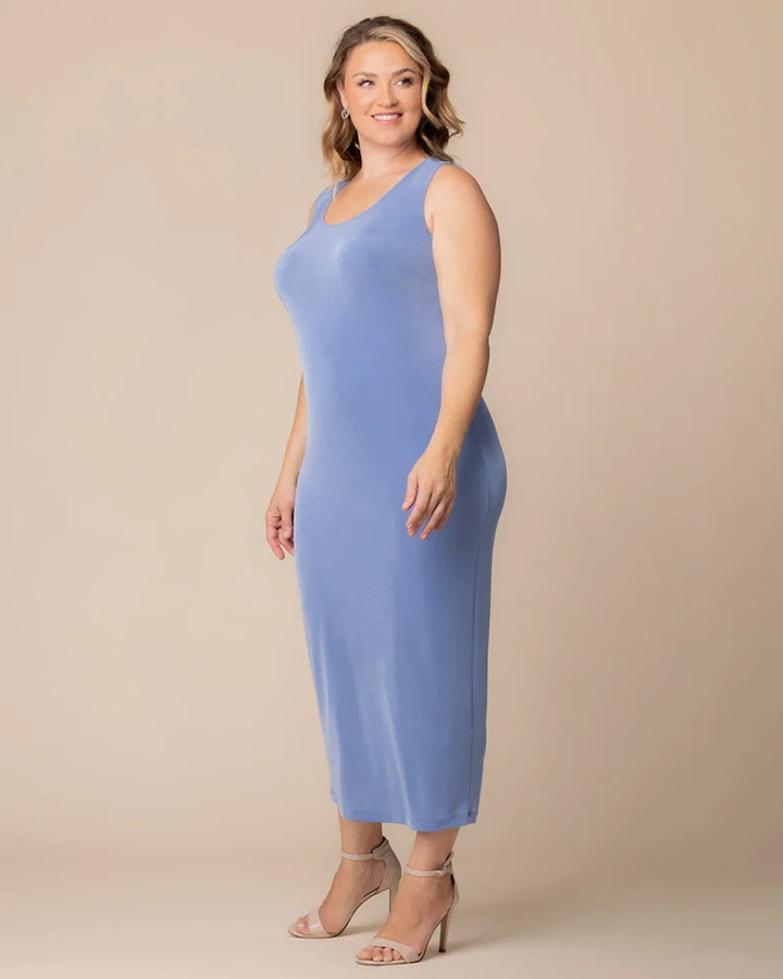 Classic Silky Sleeveless Maxi Tank Dress by Vikki Vi