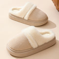 Women's Fuzzy Slippers, Thick Non-Slip Plush House Shoes