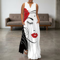 Beatrice | V-Neck Sleeveless Art Maxi Dress
