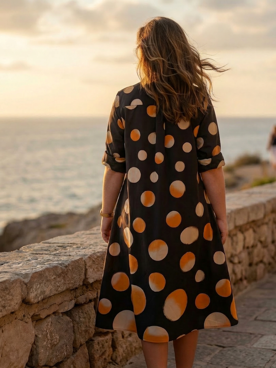 Anas | Sunset Dot Dress