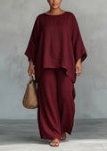 Jessamine | Bordeaux Grace Flowing Two-Piece Set