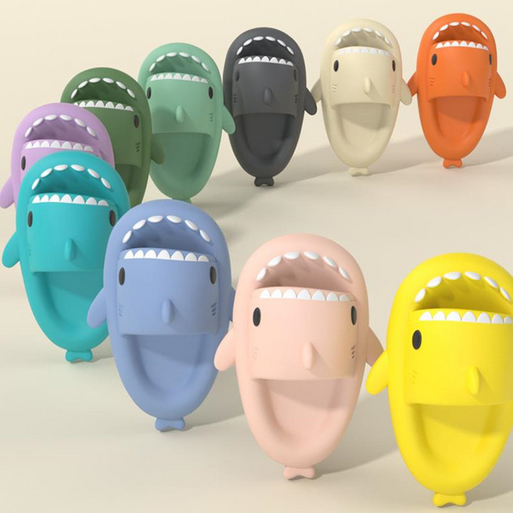 Cartoon Shark Slippers, Soft EVA with Thick Sole