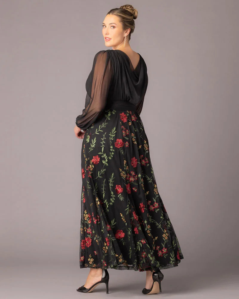 Isabella Embroidered Mesh Gown - Sale!