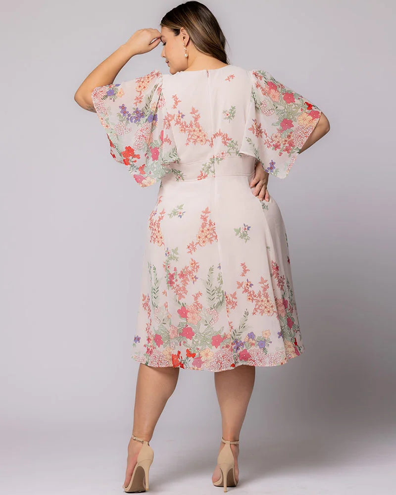 Breezy Border Print Cocktail Dress