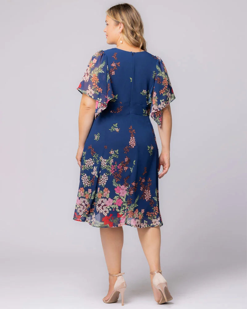 Breezy Border Print Cocktail Dress