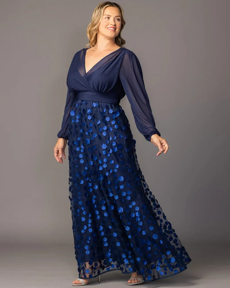 Blossoming Beauty Mesh Evening Gown