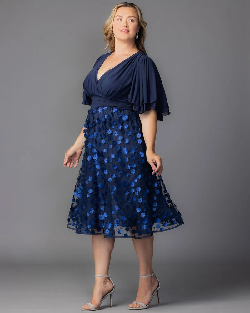 Pretty Petals Mesh Cocktail Dress