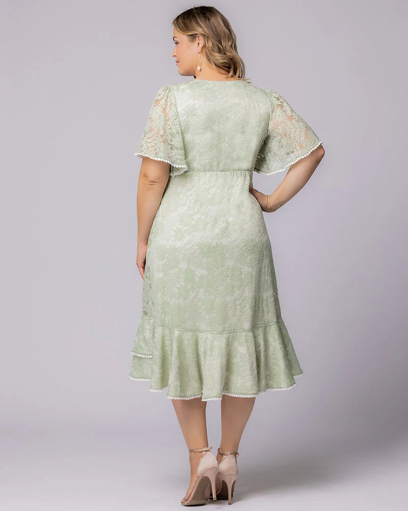Palermo Lace Faux Wrap Cocktail Dress - Sale!