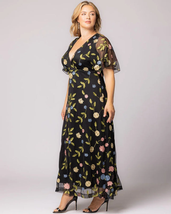 Embroidered Elegance Evening Gown - Sale!