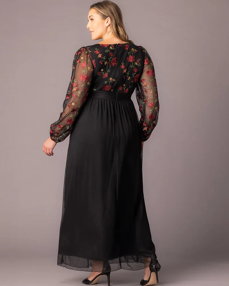 Delete - Eternal Embroidered Bodice Evening Gown