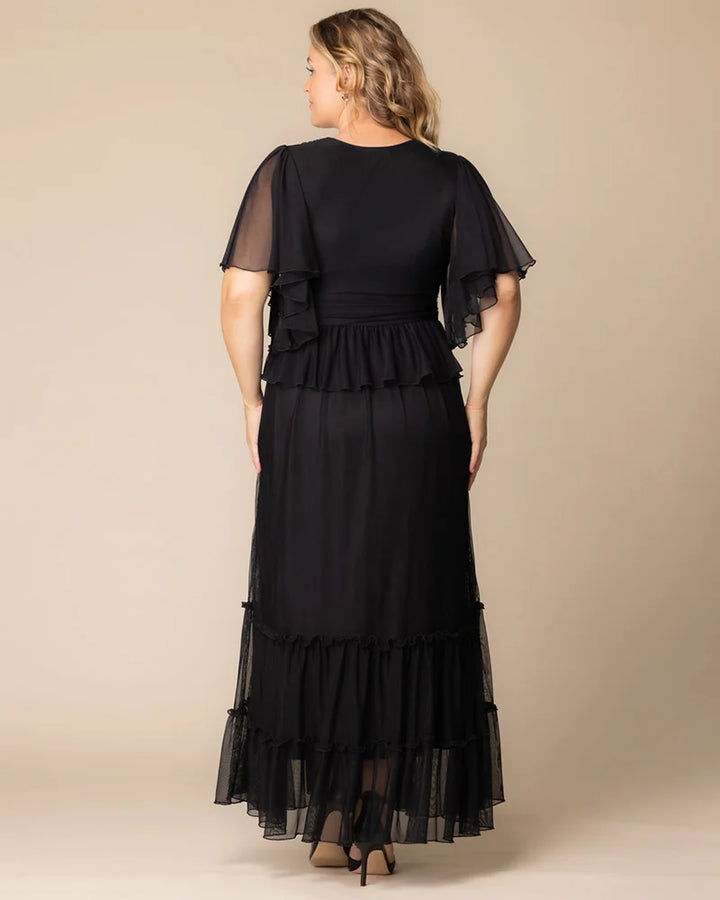 Graceful Tiered Mesh Gown